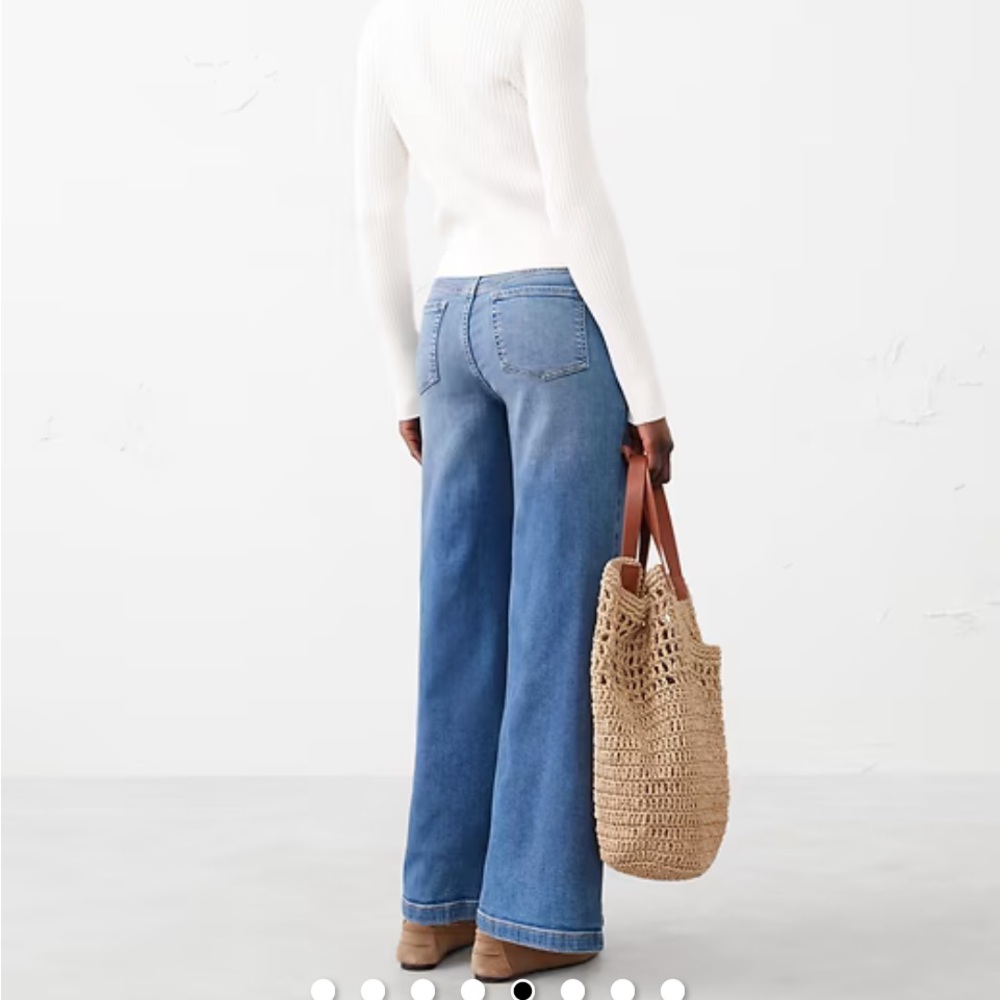 Banana Republic NWT Petite Blue wide leg Jeans. - Picture 2 of 14